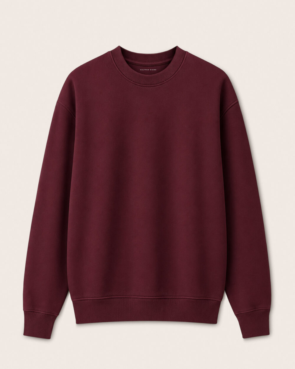 BILLOW Sweatshirt von CALYPSO GIANO in Burgundy als Produktfreisteller auf hellem Hintergrund.