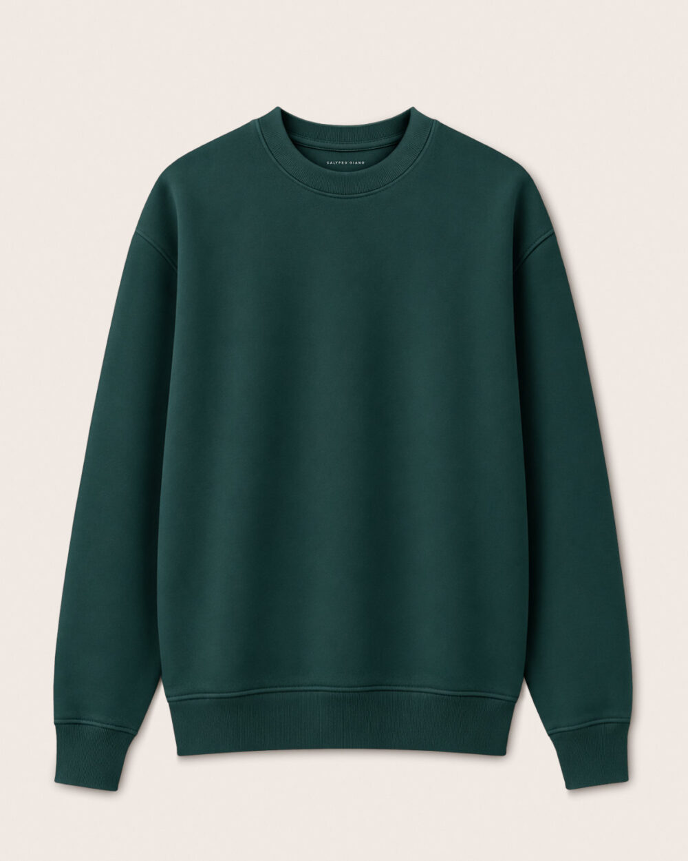 BILLOW Sweatshirt von CALYPSO GIANO in Grün als Produktfreisteller auf hellem Hintergrund.