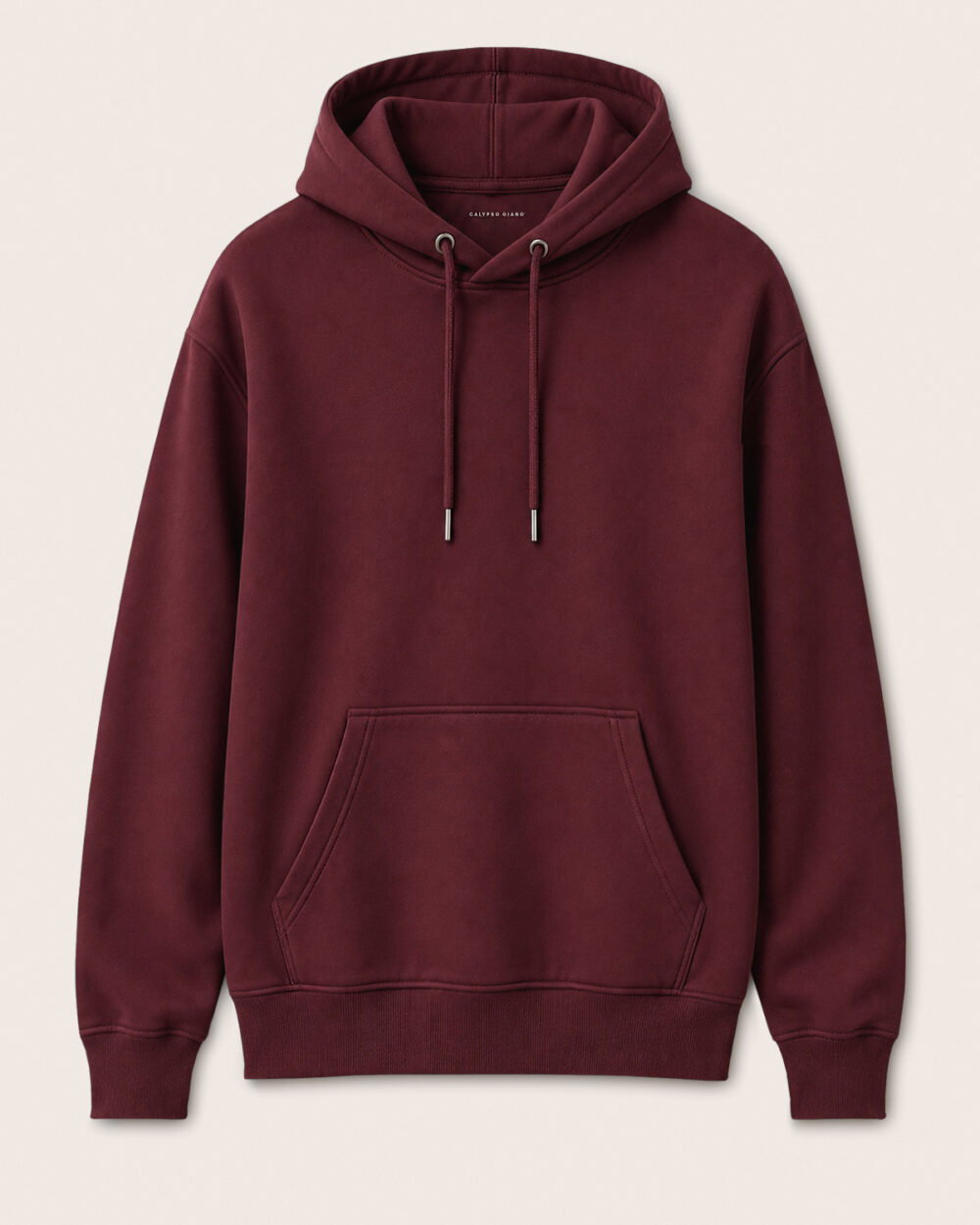 WAVE Hoodie von CALYPSO GIANO in Burgundy als Produktfreisteller auf hellem Hintergrund.
