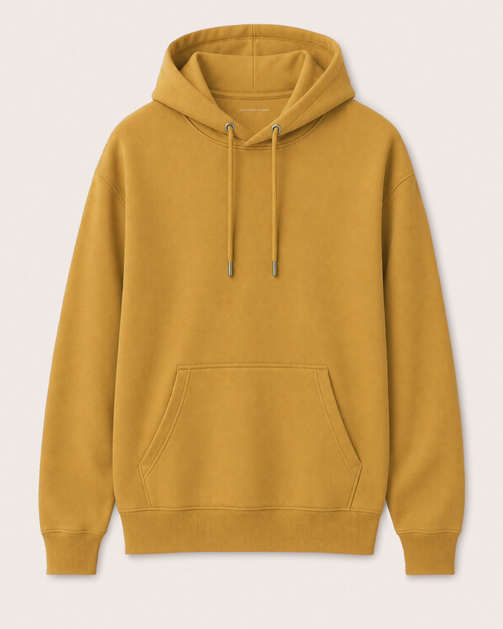 WAVE Hoodie von CALYPSO GIANO in Ochre als Produktfreisteller auf hellem Hintergrund.